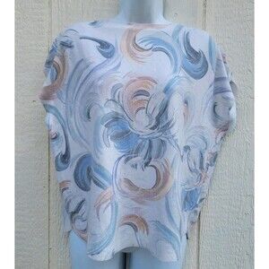Sioni Sweater Top Women’s Med Floral Boxy Artsy Romantic Cottagecore